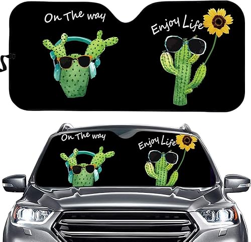 Miniatura 2 de Showudesigns Lindas viseras de automóvil, parasol para parabrisas de automóvil, colorido estampado de patas de cachorro, plegable, para ventana