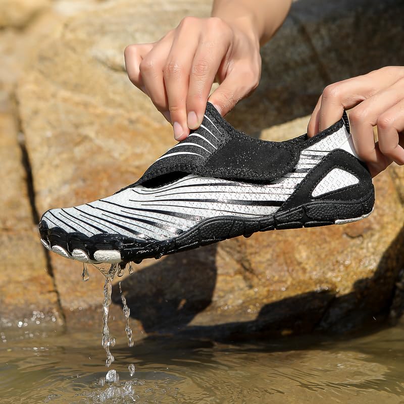 Image of ELETON Barefoot Shoes Women Men,Wide Toe Hiking Barefoot Womens Footwear, Non-Slip Water Shoes Running Shoes Boots Sneakers Unisex