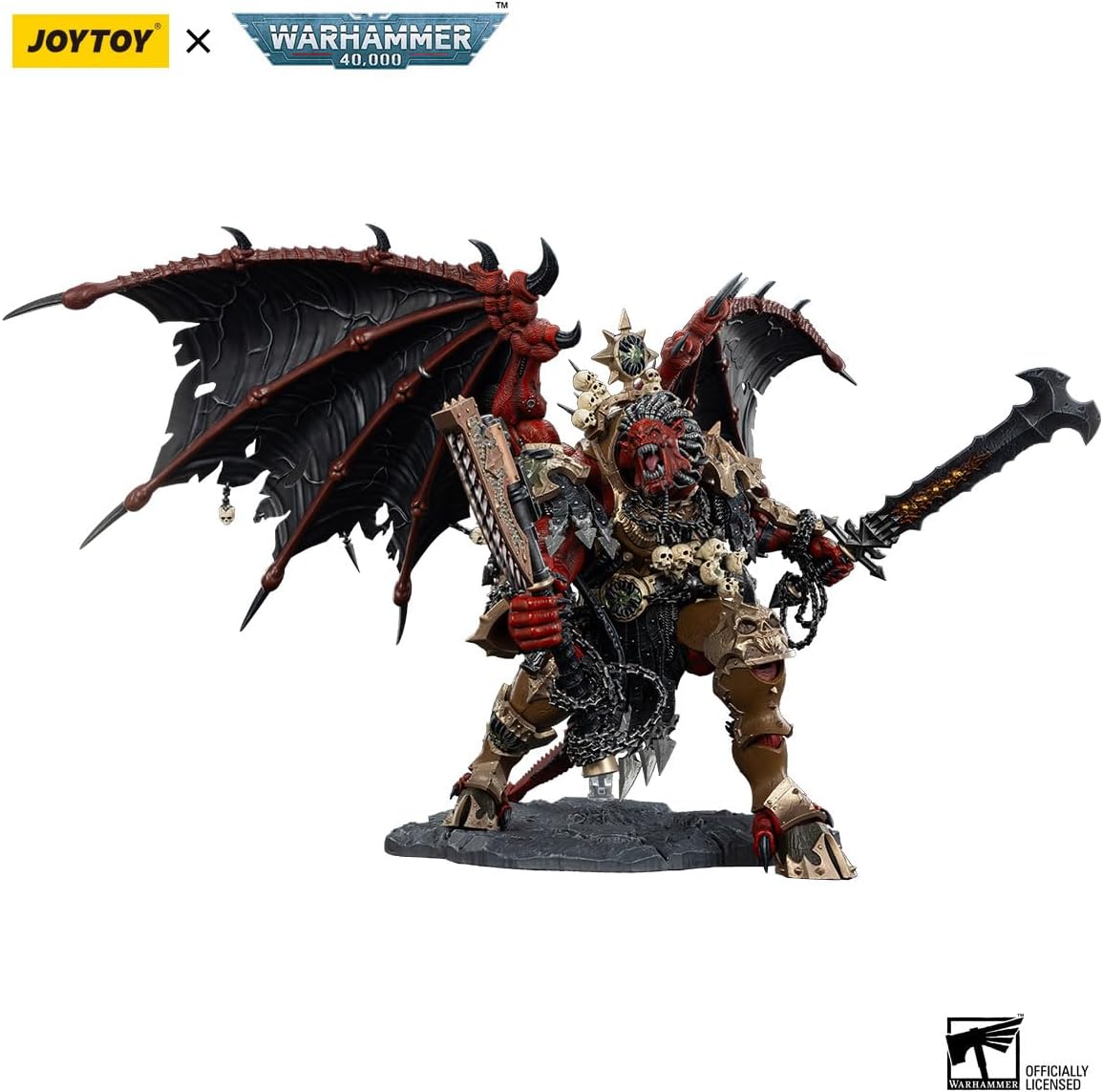JOYTOY Action Figures Warhammer 40K 15inch World Eaters Angron Daemon Primarch of Khorne 1/18 Movable Model Collectible Figurine Ages 15+ (Angron)