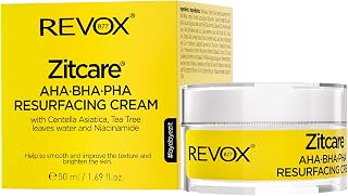 REVOX B77 - Crema Rigenerante Zitcare AHA BHA PHA, 50 ml, Crema Viso per Pelle Grassa e Mista, Deterge i Pori, Riduce Punti Neri, Leviga la Pelle, Esfolia, Idrata e Lenisce Irritazioni