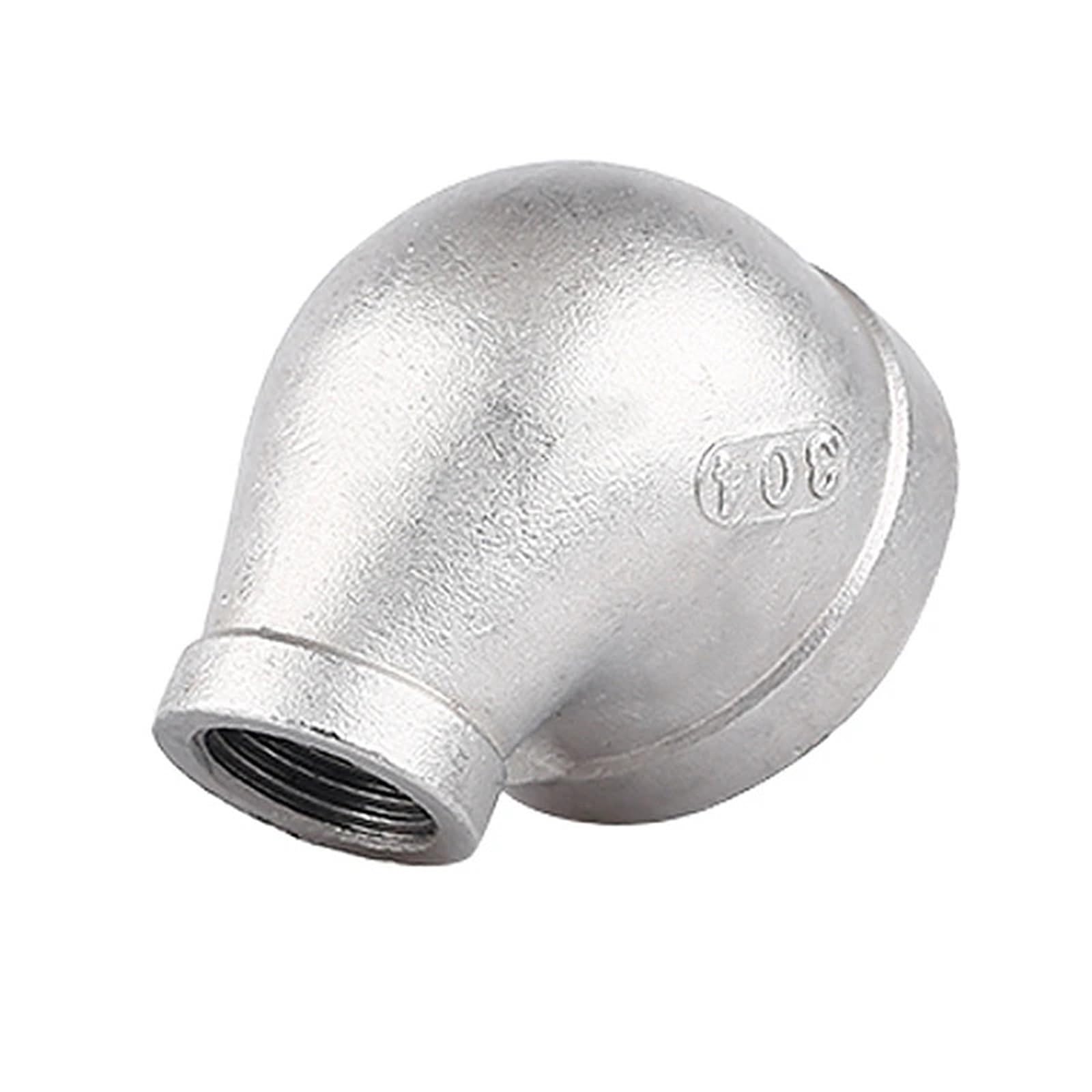 RUAJOGYNVM 1/8" 1/4" 3/8" 1/2" 3/4" 1" Female Thread 304 Stainless Steel 90 Degree Elbow Reducer Pipe Fitting Connector Coupler(1I2 BSP - 3I8 BSP) RUAJOGYNVM
