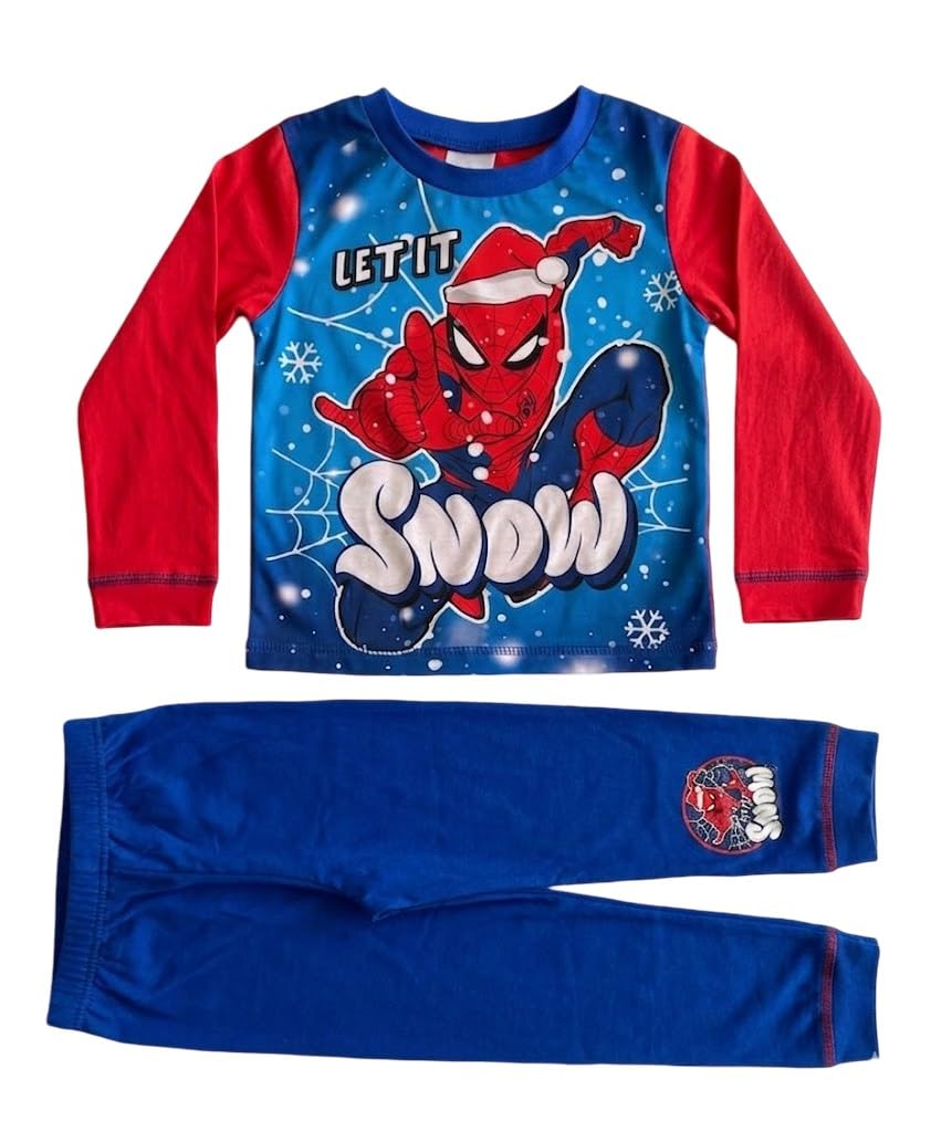Marvel Boys Navy Spiderman Christmas Festive Pyjamas Pyjamaset Nightwear (Uk, Age, 1 Year, 2 Years, Regular, )