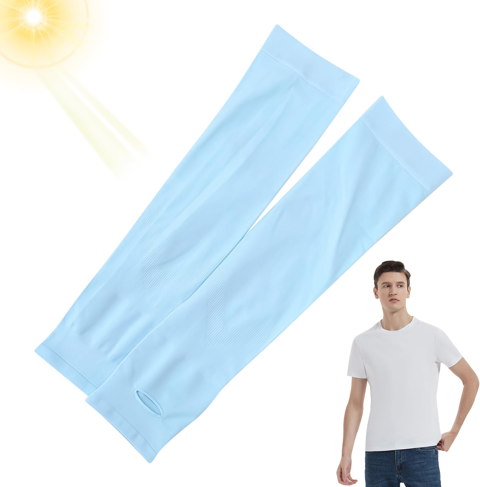 Cooling Arm Sleeves - Sunscreen Protector for Cycling | UV Sun Protection Cooling Compression Arm Protective Sleeves for Work Sports