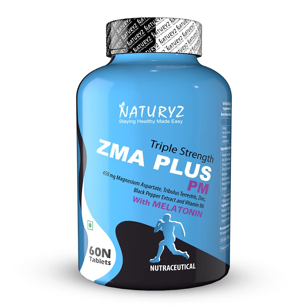 Naturyz Triple Strength ZMA Plus PM with Melatonin for Night Recovery