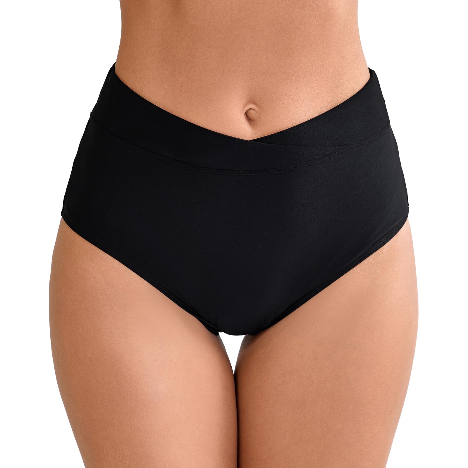 Halcurt Bikinihose Damen Niedrige Taille Verstellbare Seitlicher Schnürung Badehose Schnell Trocknende Schwimmhose Surf Bikini Shorts XS-XL