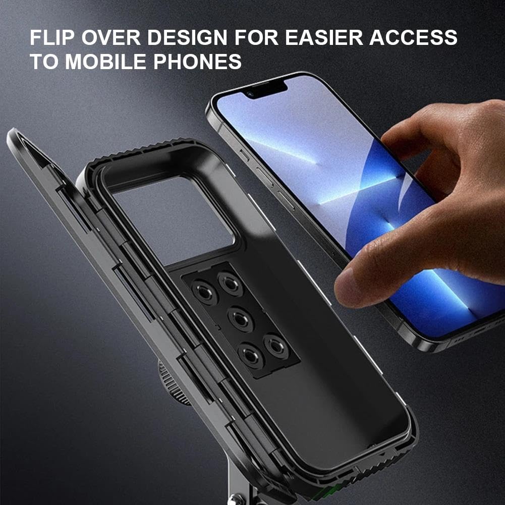 Custodia Impermeabile Moto Supporto Telefono Specchietto Retrovisore Manubrio Rotazione 360° Flessibile Per 4–7 Pollici