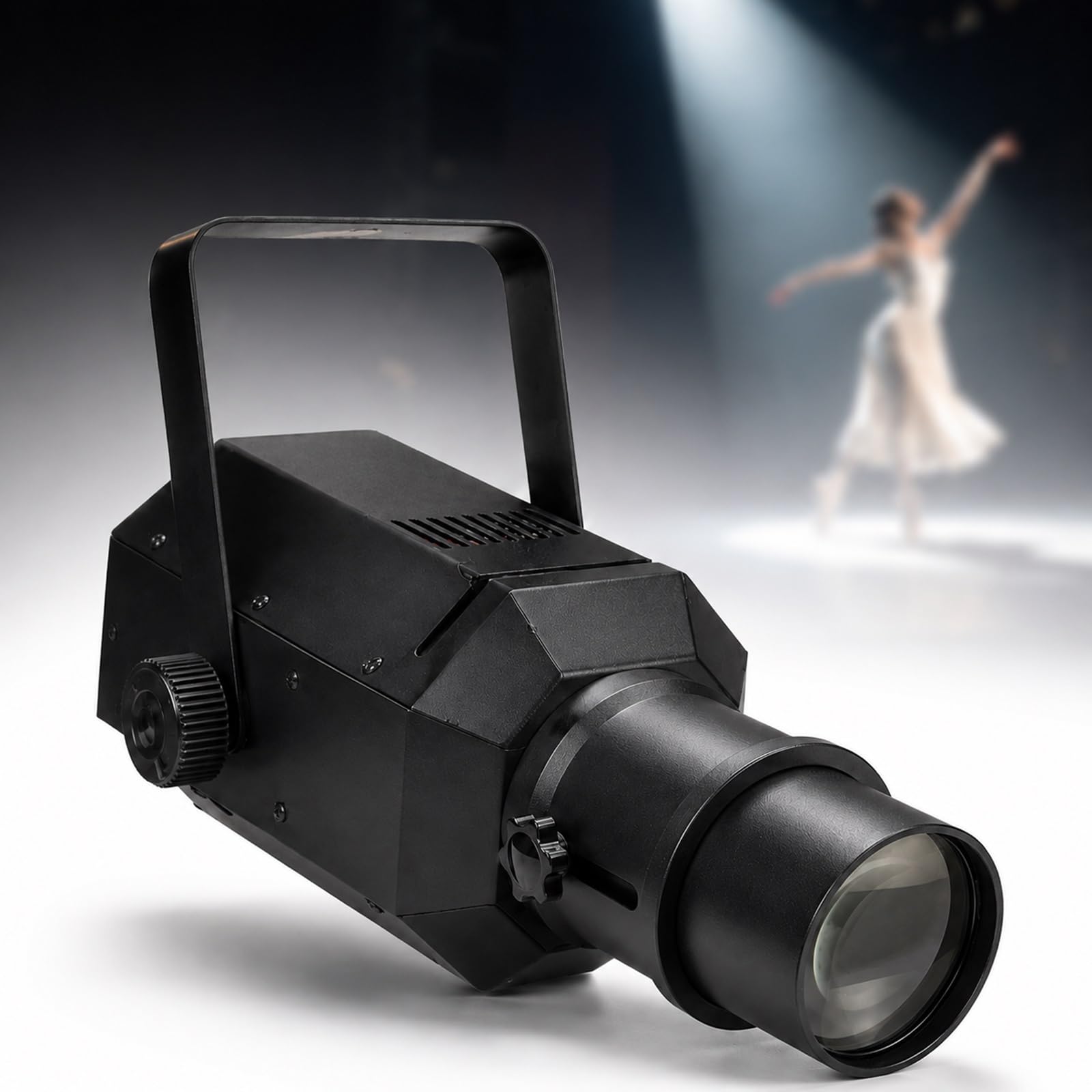 Mini Proyector Escénico de Haz LED Luz Blanca Cálida Foco de Imágenes
