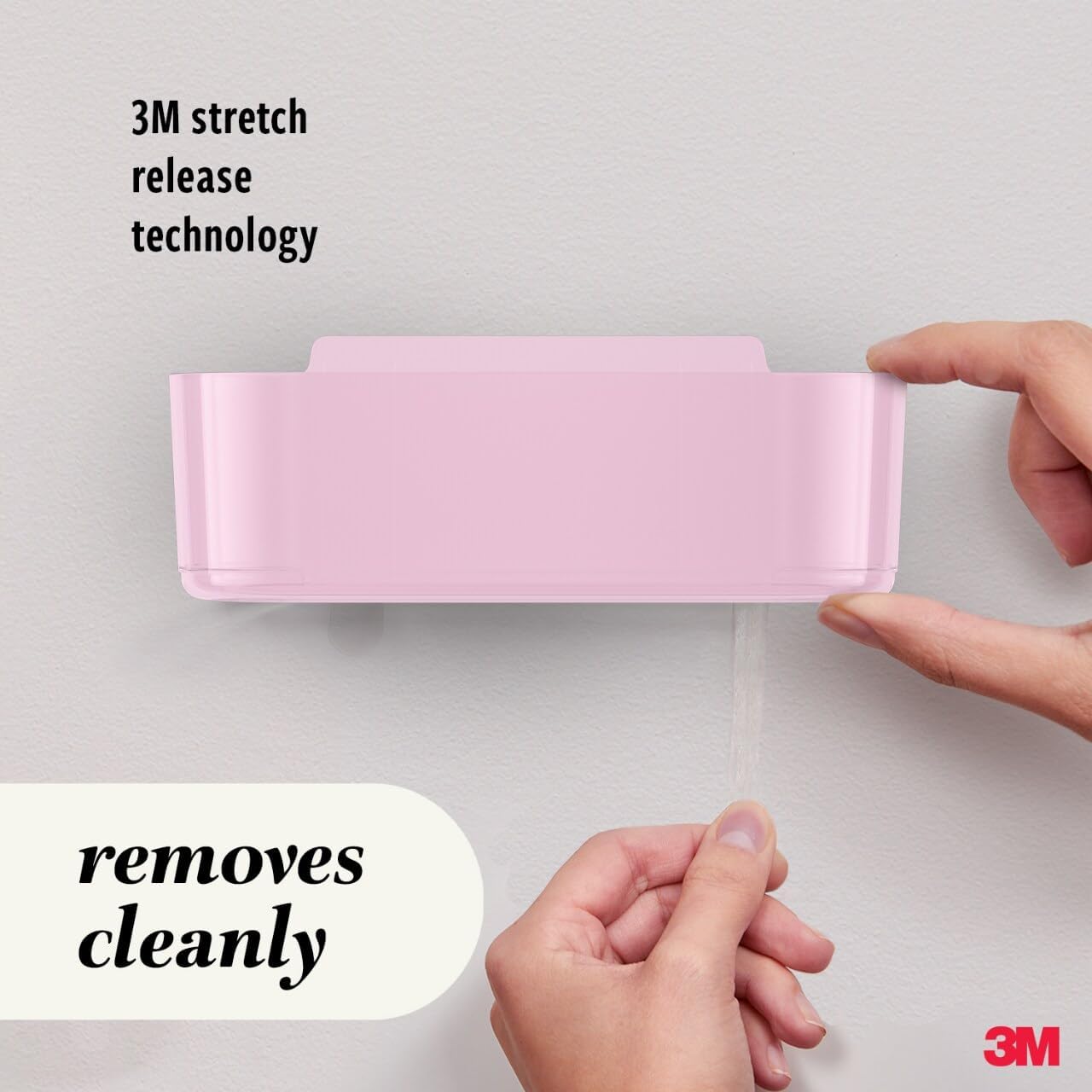 Command Clear Caddy, Lilac Lemonade, 1 caddy, 4 strips