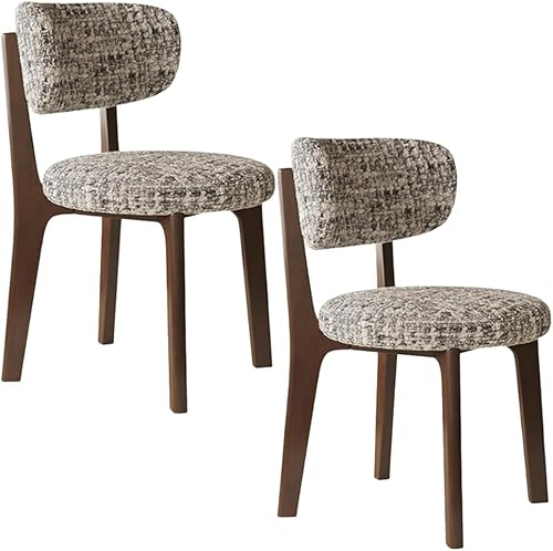 Miniatura 17 de YVYKFZD Sillas de comedor de madera maciza, juego de sillas de comedor sin brazos, sillas de cocina tapizadas, silla de sala de estar con funda de