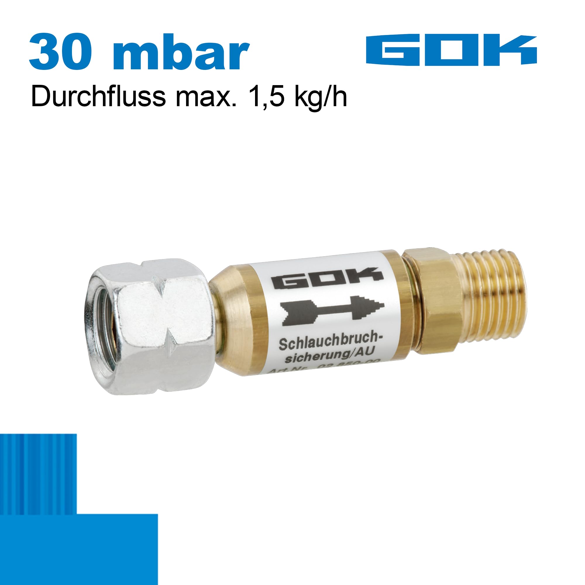 Schlauchbruch-Sicherung Größe->30mbar