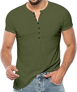 Ropa Tops Moda Hombre Primavera y Verano Casual Manga Corta Color Sólido Camiseta Cuello Redondo Hombres Amarillo