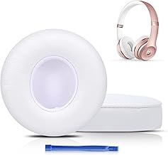 Damex Updated Thickened Solo Wireless 2/3 Replacement Ear Pads,earpads for Beats Solo 2/3 Wireless Headphone (White)