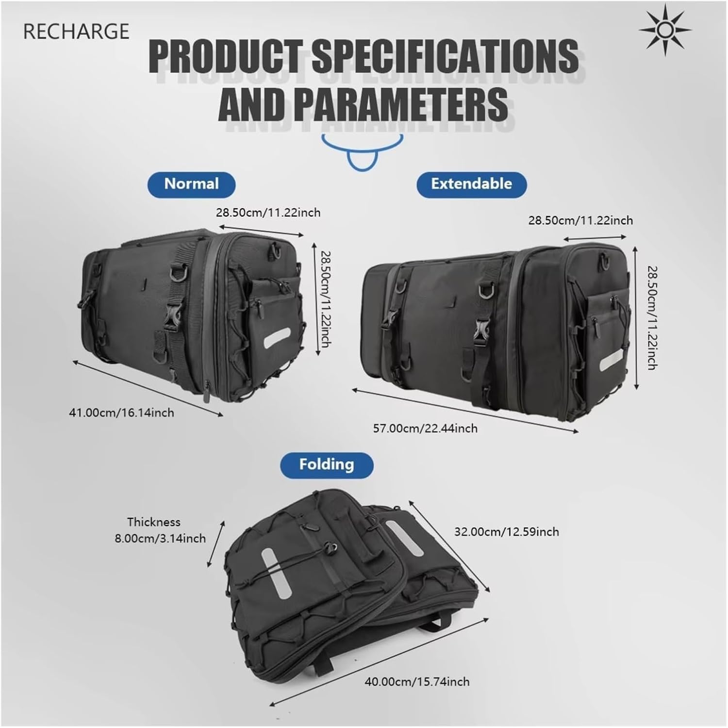 モーターサドルパニアバッグ 用 R1200GS 用 ユニバーサルリアシート 35L-50L 大容量 ライディングテール トラベルサド