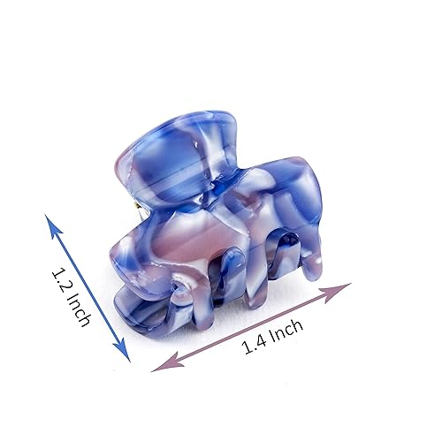 Miniatura 4 de 6 pinzas pequeñas de acetato para el cabello para mujer, 1.4 pulgadas, antideslizantes, súper lindas, para varios tipos de cabello, pinzas de moda