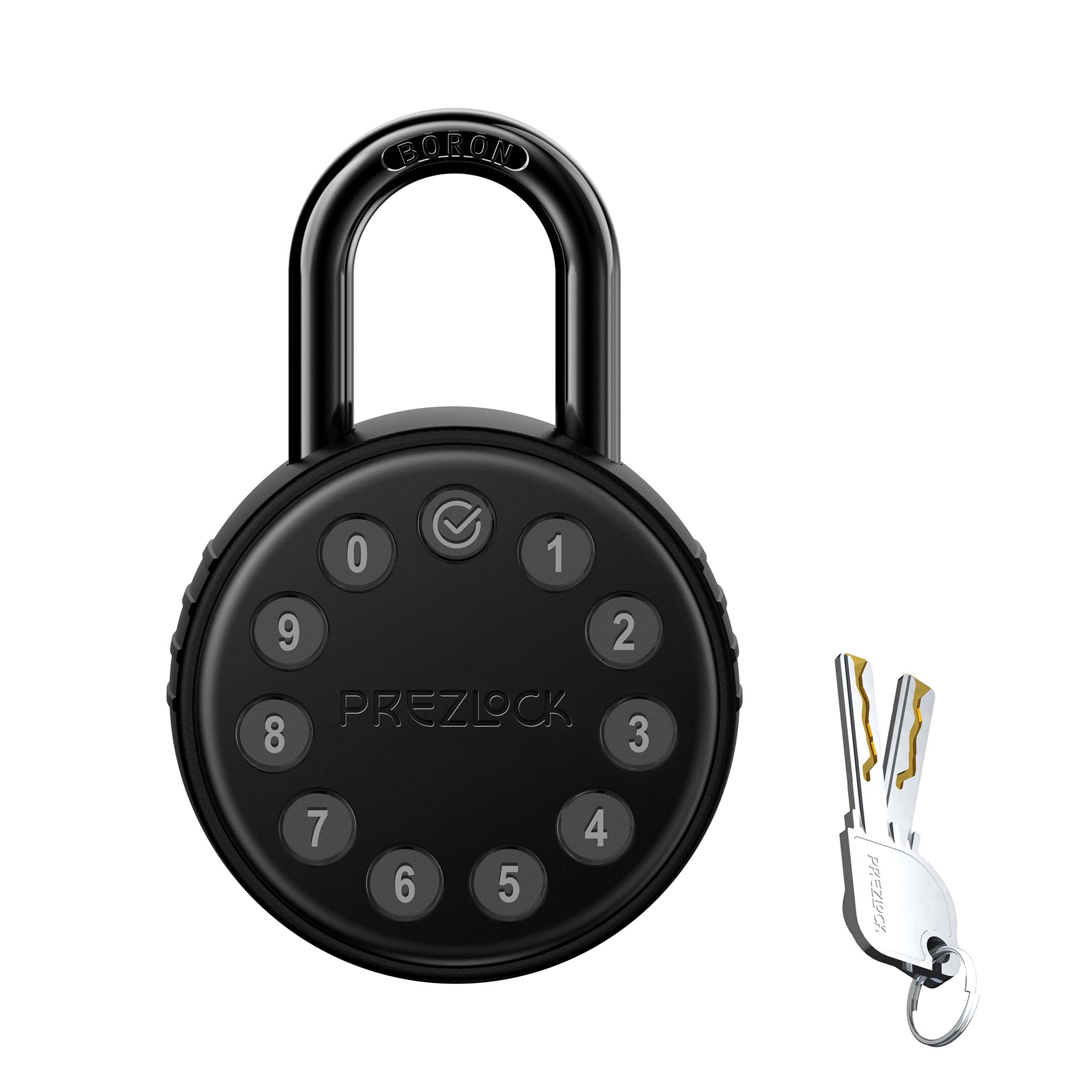 Prezlock, Electronic Combination Padlock with Key Backup, Suitable