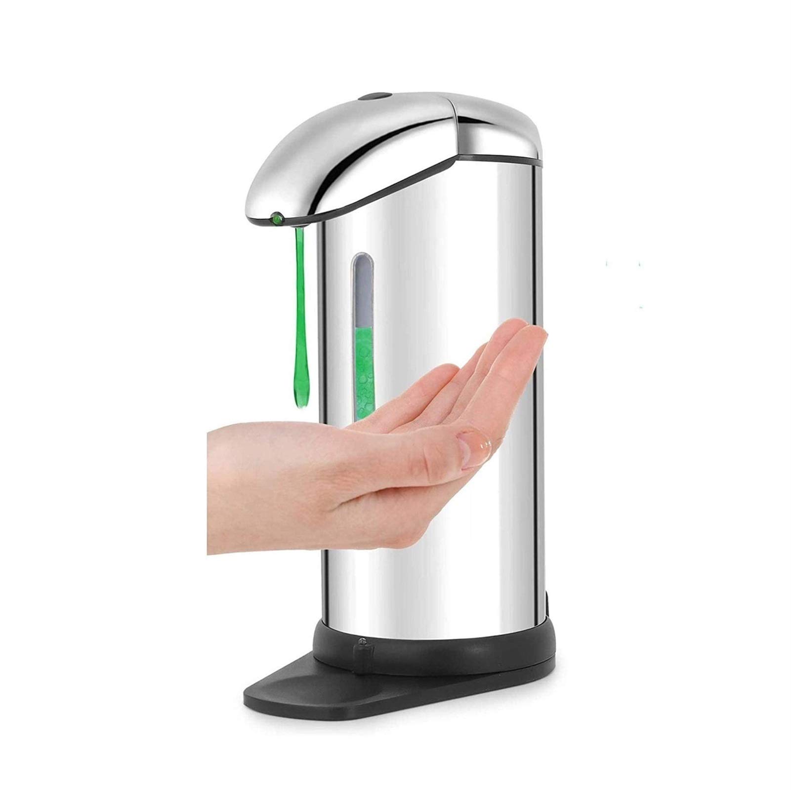 Dispensador automático de jabón con sensor de movimiento infrarrojo, diseño manos libres sin contacto, base impermeable, ideal para baño, cocina, hotel y restaurante