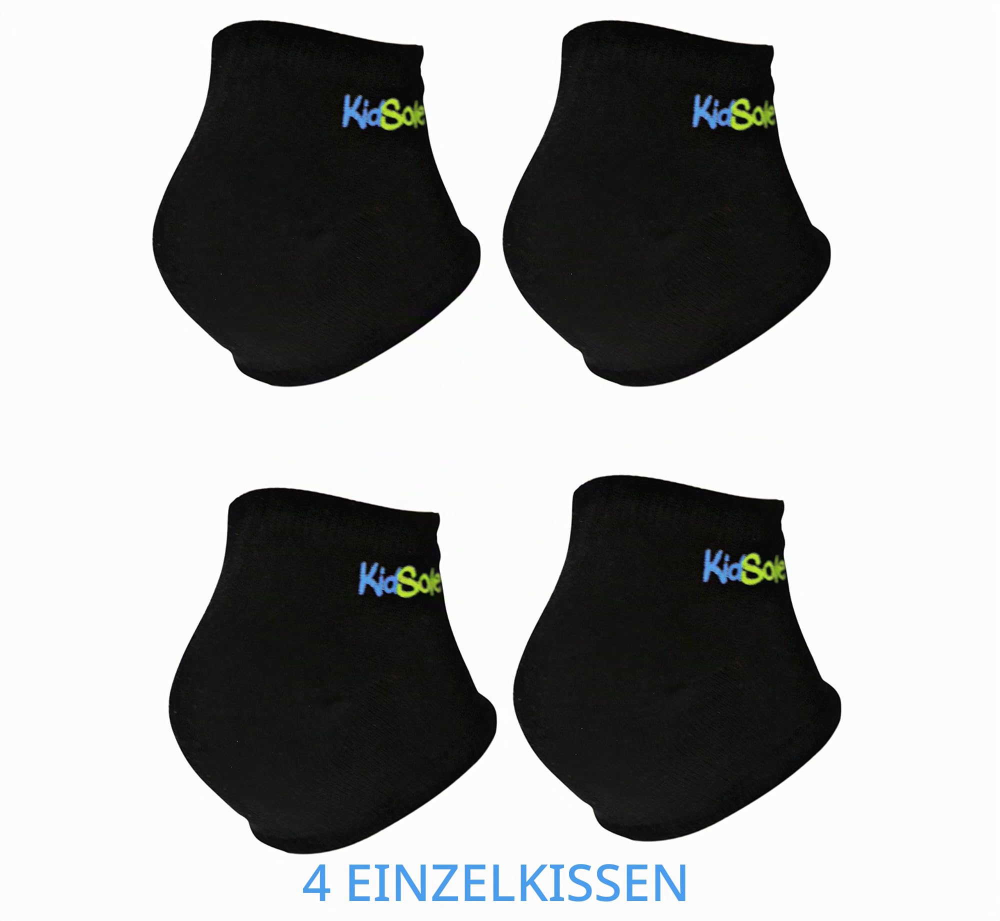 KidSole Gel-Fersenriemen für Kinder mit Fersenempfindlichkeit bei Severs Disease, Plantarfasziitis, Schwarz (Teenager Größen 6-8, Schwarz)