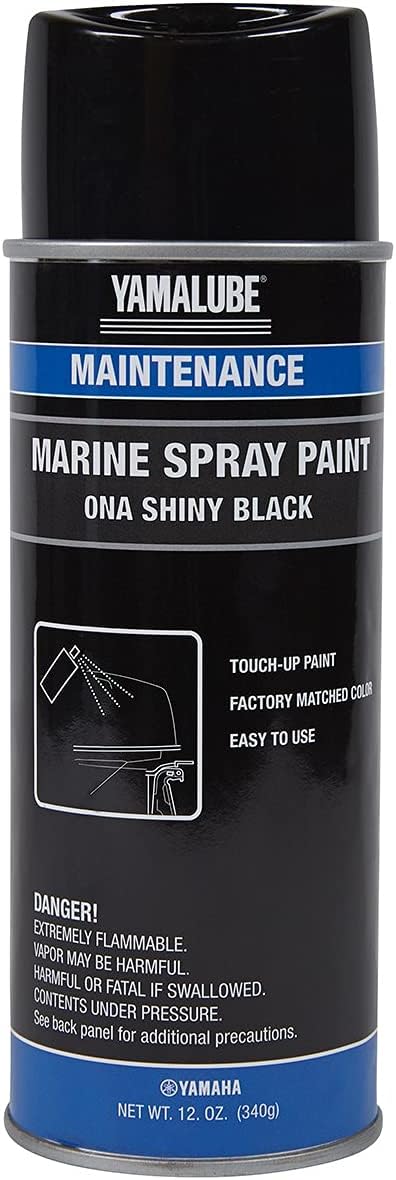 Original OEM Yamalube ACC-MRNPA-IT-NA Marine Spray Paint Yamalube OEM, Black Shiney, (1) 12 oz Spray Cans…