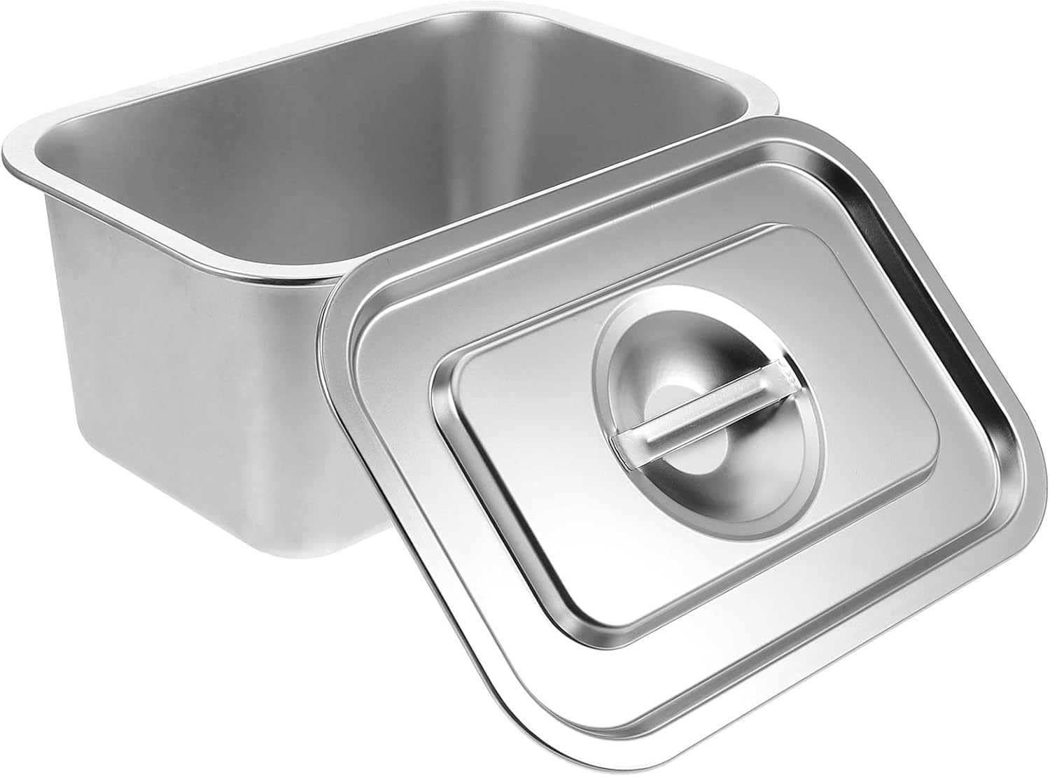 Stainless Steel Compost Bin with Lid 32x22cm Kitchen Food Waste Storage Container Indoor Countertop Composter for Home Composting