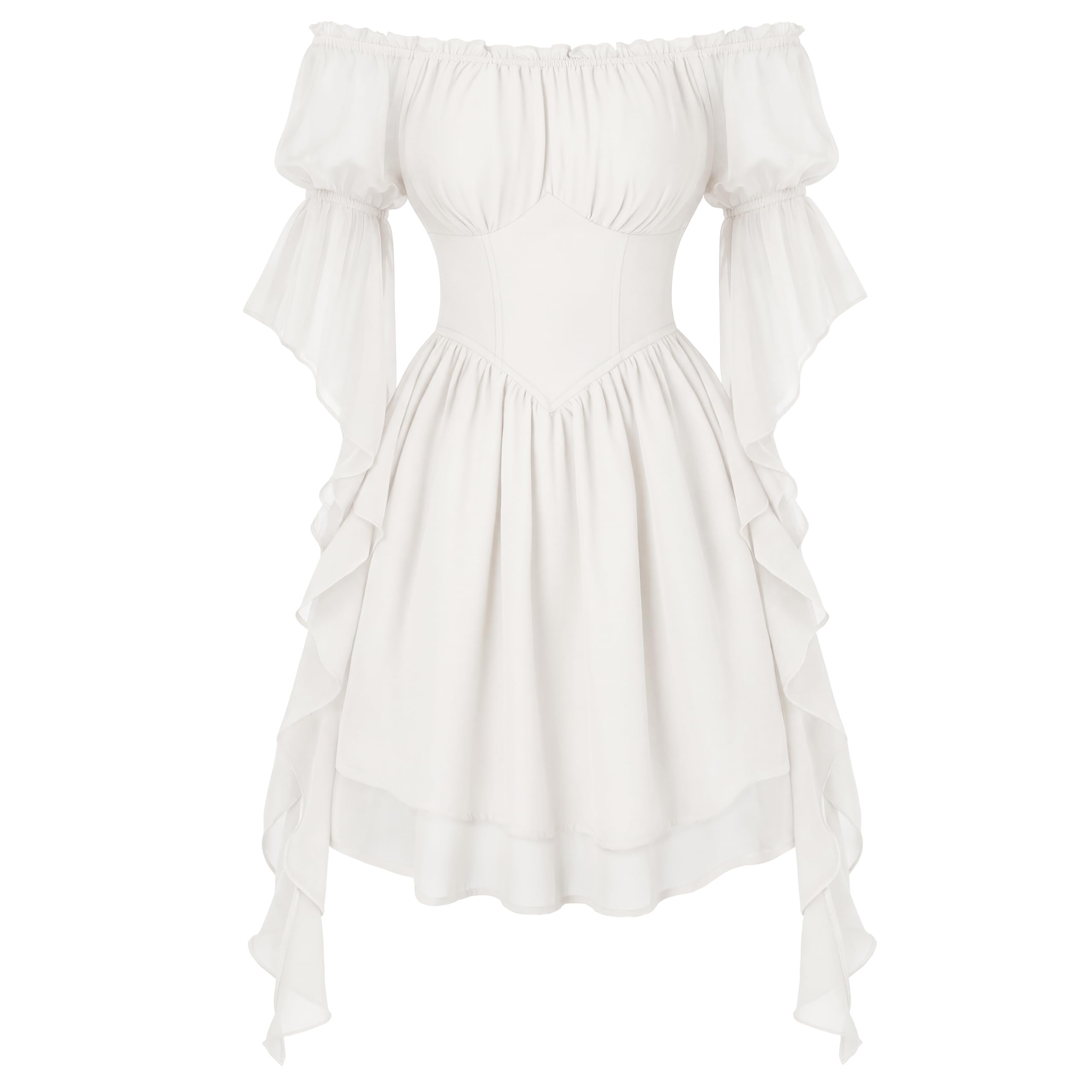 SCARLET DARKNESS Festliches Kleid Damen Sexy Mittelalter Elegant Dress