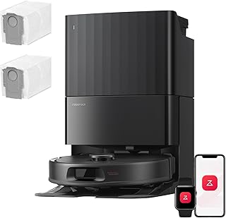 roborock Qrevo S Pro Set Robot Aspirador (Versión Mejorada del QV 35A) Succión de 18500 Pa, Base Todo en Uno, 2,7L Bolsa para Polvo, Sistema antienredos, Evitación de Obstáculos, Negro