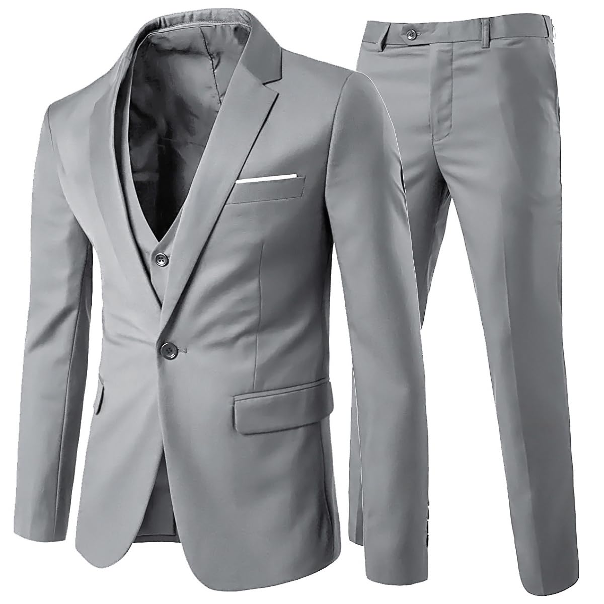 Anzug Herren Slim Fit 3 Teilig Anzüge Herrenanzug Sakko für Hochzeit Business