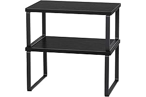 CADUKE Stacked Shelves for Kitchen or Bathroom Organization