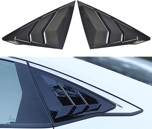 Para Civic 2022 2023 2024 Sedan - Rejillas de ventana lateral trasera, rejillas de ventilación de aire estilo carreras, persianas para Honda 11