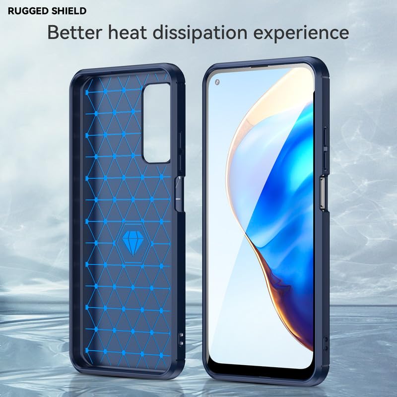 Image of Hybrid Carbon Fiber Back Case for Xiaomi Mi 10T / Mi 10T Pro (Blue)