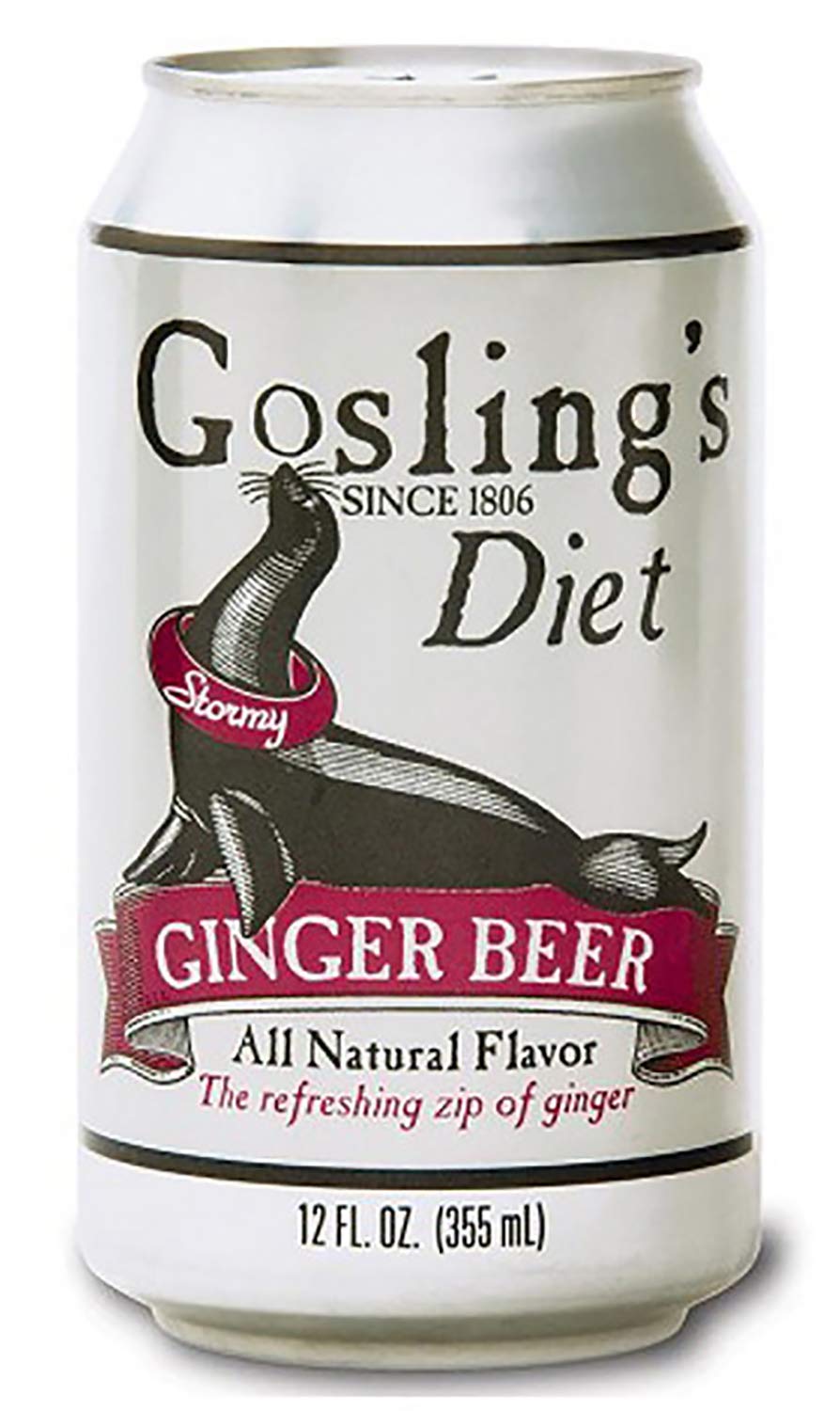 Goslings Diet Stormy Ginger Beer, All Natural Flavor with the Refreshing Zip of Ginger, 12 fl oz Cans (9 Cans)