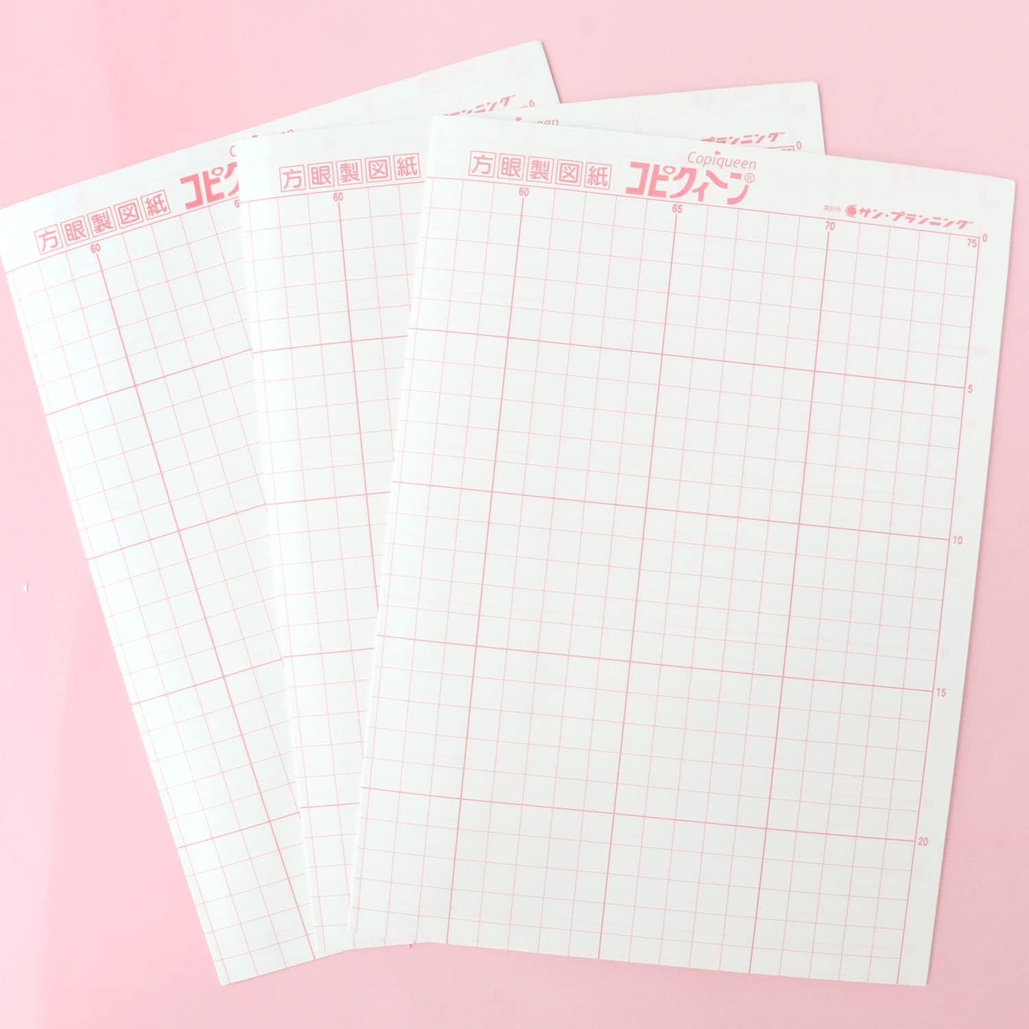 Sun Planning MSUN1401 Grid Drafting Paper, CopyQueen, Hatron Paper, Width 29.5 x Height 41.3 inches (750 x 1050 mm), Pack of 3