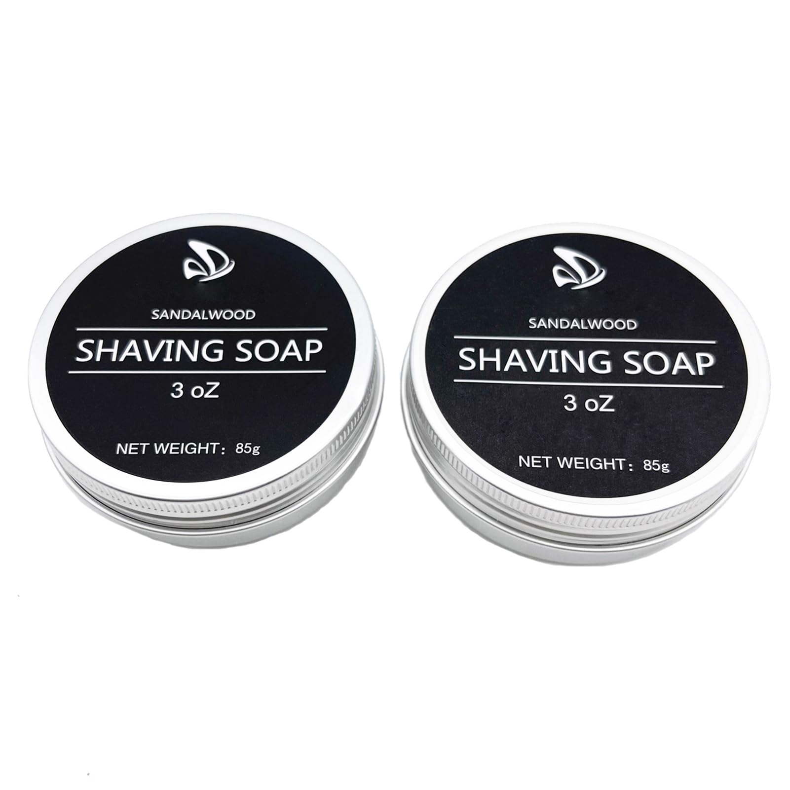Shaving Soap for Men- Sandalwood Mens Shave Soap- Smoothest Wet Men's Shaving Cream Soap-Travel Size Shaving Soap Cream (2 pack 3 oz)