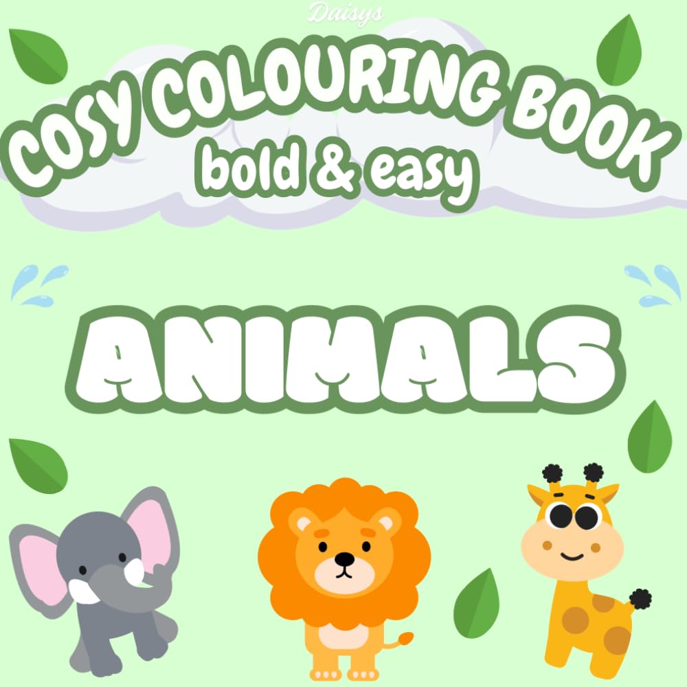 Animals: Cosy Colouring Book: Bold & Easy Colouring