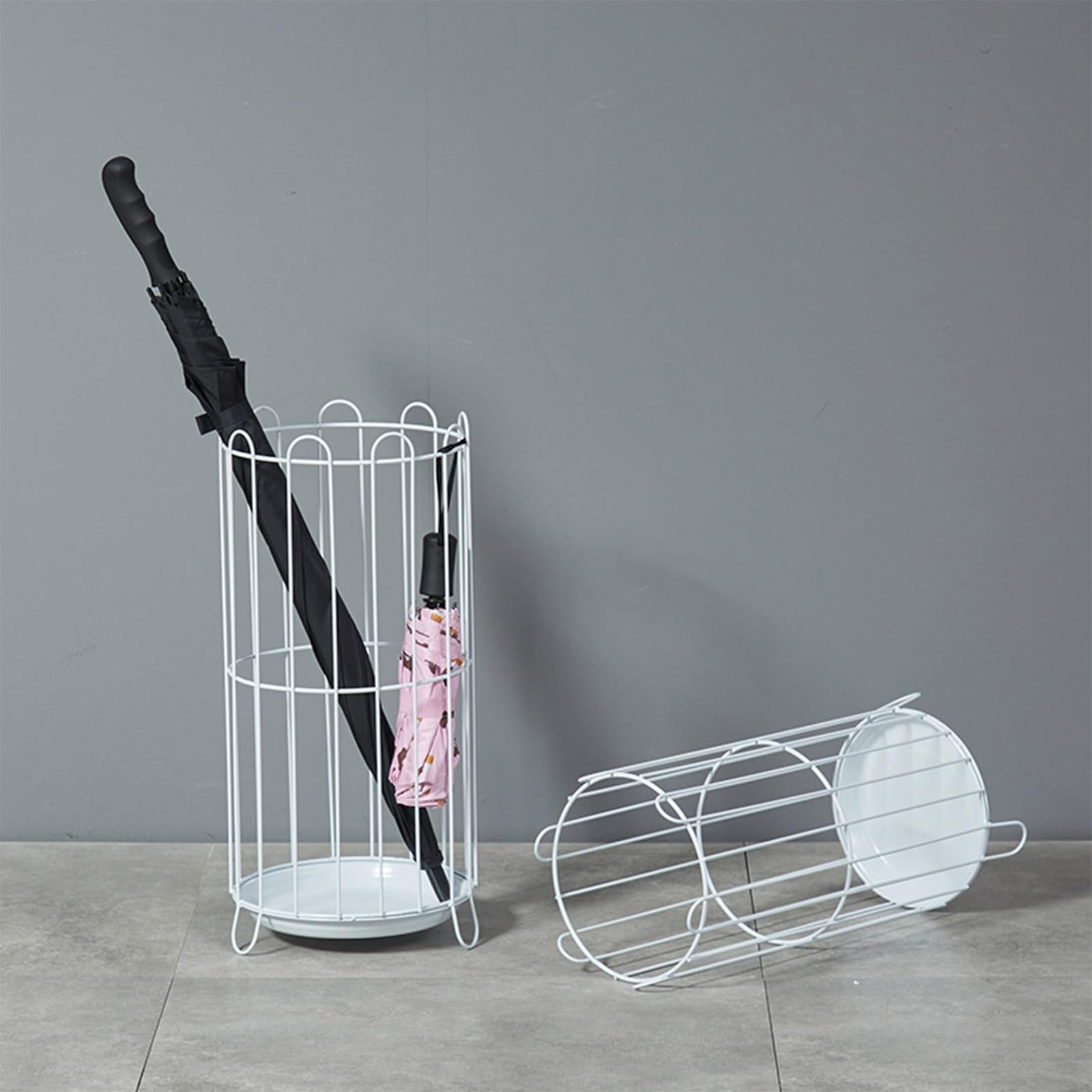 Porte-Canne en métal Noir, Support de Canne Robuste pour la Maison et Le Bureau, Porte-Parapluie, décoration d'entrée élégante, Design en métal Durable, Solution Peu enco