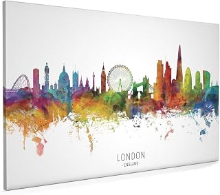 London England Skyline Box Canvas Print with City Name -6481