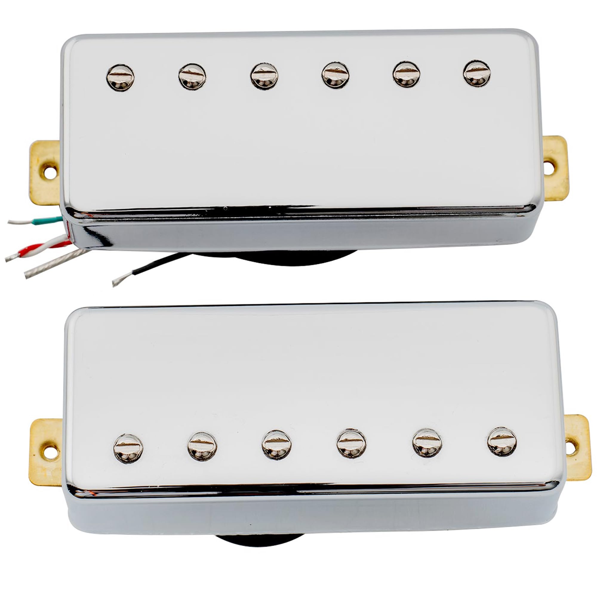 Artec MLA97 Alnico 5 Covered Mini Humbucker Tonabnehmer Hals Steg Pickups Set für E-Gitarre, Chrom