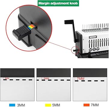 Comb Binding Machine, 21-Hole, Max. Punch 20 Sheets & Binding 400 Sheets, Book Binding Machines for Home/Office Use