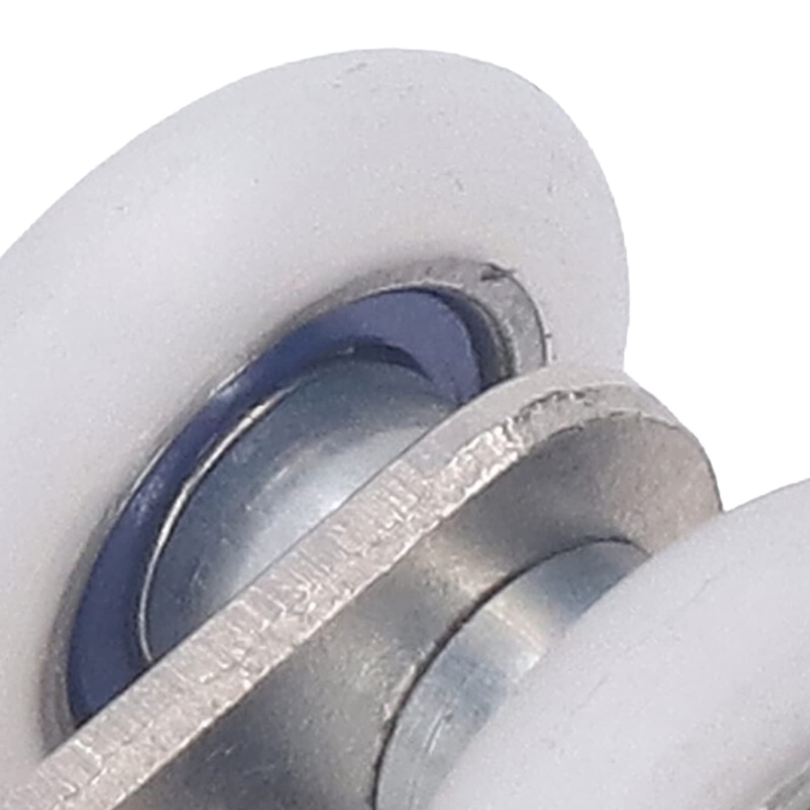 Ensemble De Chariot 10 Pièces, Rouleau De Rail Coulissant En Acier Inoxydable Avec 2 Roues En Nylon, Ensemble De Chariot à Roulement Suspendu Pour Armoire à Fenêtre Coulissante 44 Mm L