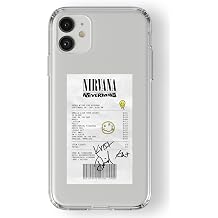 Multitronic iPhone 11 Uyumlu Nirvana Nevermind Alb m Fi i Tasar m Bask l   effaf K l f