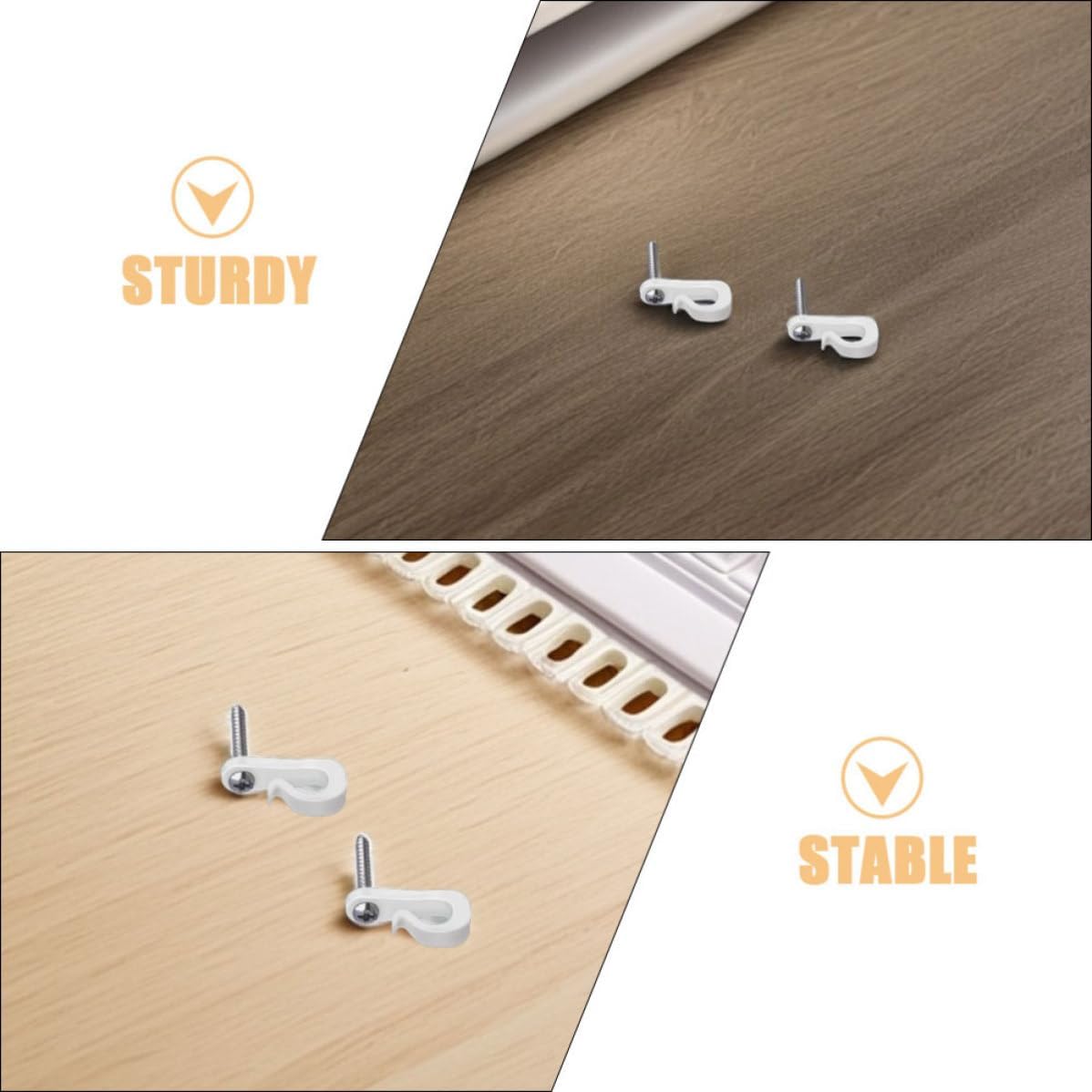 20 Set Plastic Light Hanger Hooks Screw Thread for Outdoor and Indoor Use, Easy Installation Abs Clips for Hanging Fairy Lights, Wind Chimes, and Patio Decorations Securely