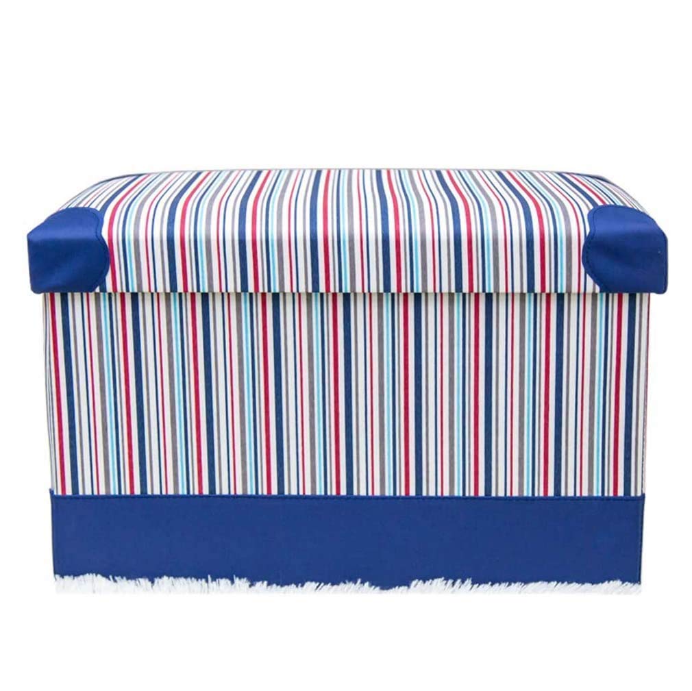 Repose-Pieds Ottoman pliable en cuir PU avec rangement rectangulaire
