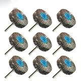 BJINAPY778 9 stücke Schleifklappen-Rad-Schleifscheibe 31.5x10x3.17mm Mini-Bohrer Rotationswerkzeug-Zubehör