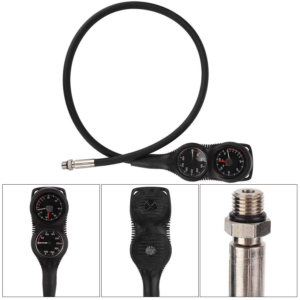 Premium Pressure Professional Diving Pressure Meter 2 Diving Instruments Accurate Submersible Luminous Diving Console Dive Pressure Diving Depth Equipment for Diving