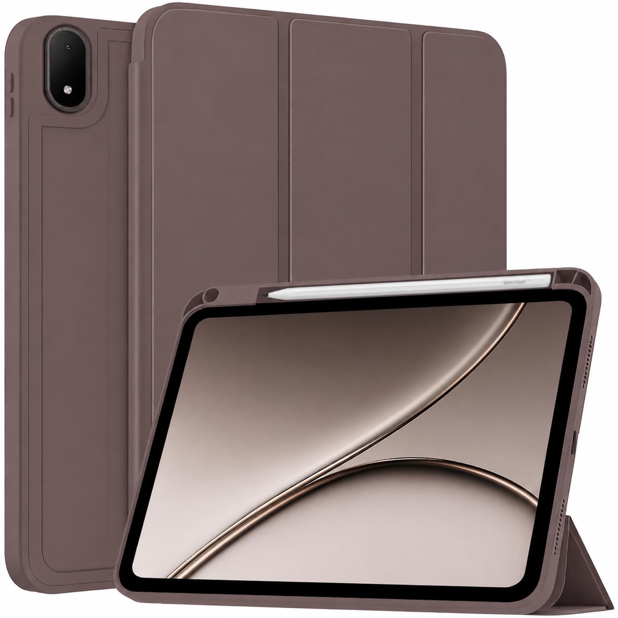 ProElite Cover for OnePlus Pad 4 13.2 inch 2026 case Cover, Soft Flexible Flip Case Cover for OnePlus Pad 4 13.2 inch 2026 with Pen Holder [Recoil Series] - Coffee-image-29