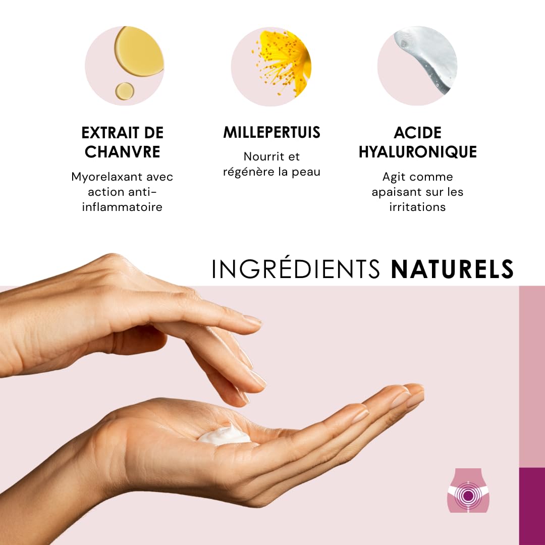 EU4PELVIS Creme Intime Femme Anti Demangeaison pour Mycose Vaginose, Vaginose Bactérienne, Sécheresse Vaginale, Creme Apaisante Intime Naturelle, Soin Intime Femme Quotidien, 50ml