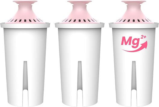 AQUA CREST Magnesium Water Filter for Brita Pitchers and Dispensers, Everyday Use, UltraMax Metro+ XL, 2 Months, Chlorine Reduction 3 Pack