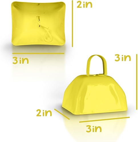 Miniatura 6 de Windy City Novelties Cencerros metálicos novedosos para hacer ruido, 3 pulgadas, paquete de 12, color verde