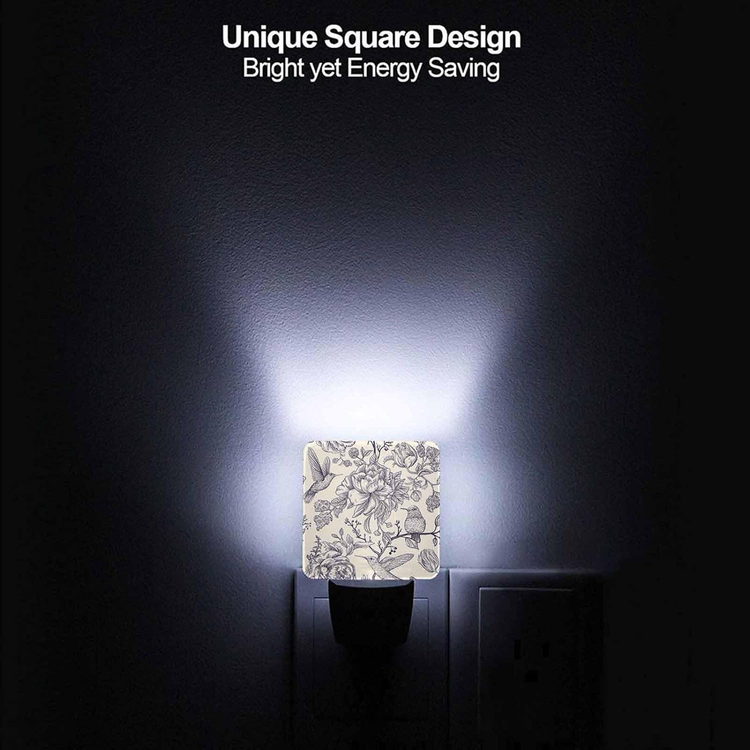 LED Night Light,Japanese Chrysanthemum Flower LED Night Light Plug into Wall with Dusk to Dawn Light Sensor White Energy Efficient Nightlight for Bedroom Bathroom Hallway Living Room Kitchen image 5