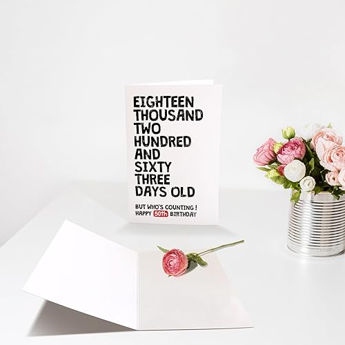 Vista 15 de Divertida tarjeta de cumpleaños 60 para él y ella, tarjeta de cumpleaños de 60 años para hombres y mujeres, tarjeta de feliz cumpleaños 60, tarjeta