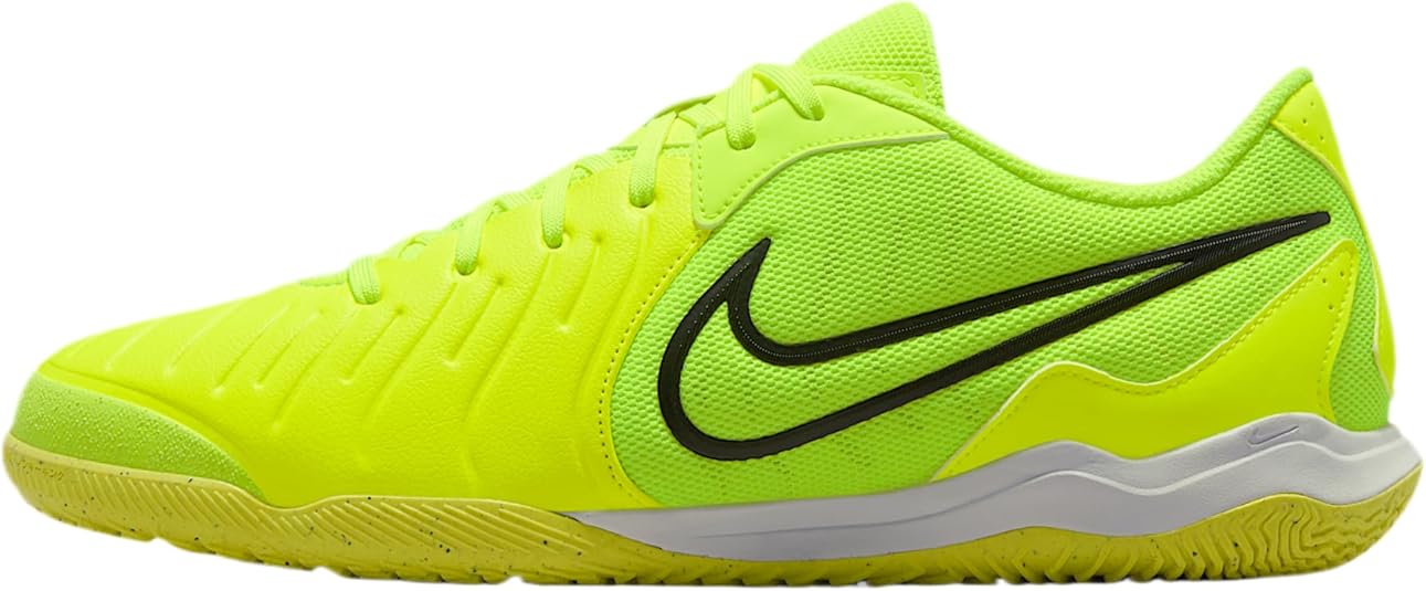 Nike Tiempo Legend 10 Academy Indoor/Court Low-Top Soccer Shoes (Volt/Black)
